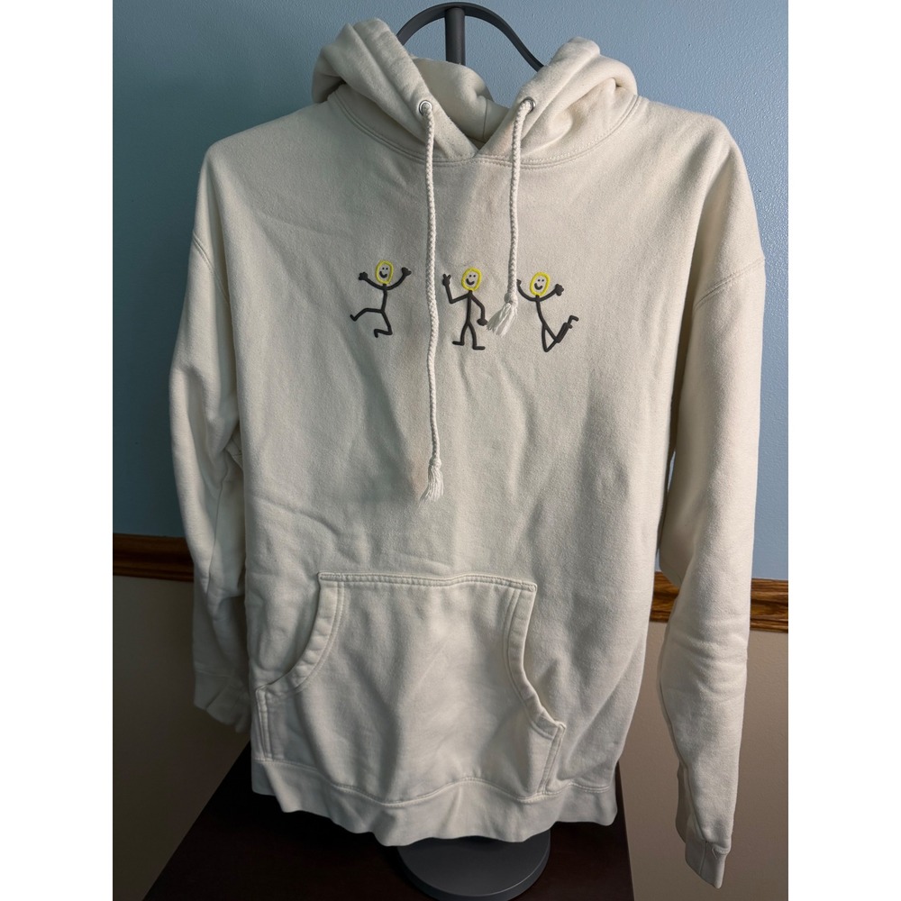 Independent Trading Co Stick Figure Graphic Hoodie Cream Large IND4000C